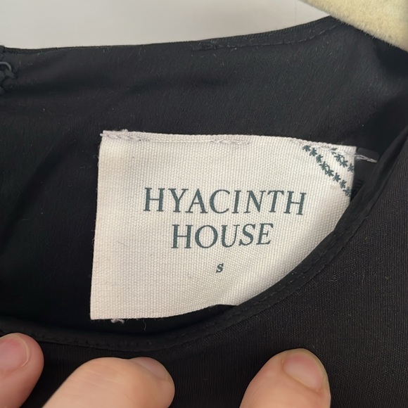 TUCKERNUCK Hyacinth House Black Bow Sleeve Belinda Mini Dress Size Small - Picture 3 of 5